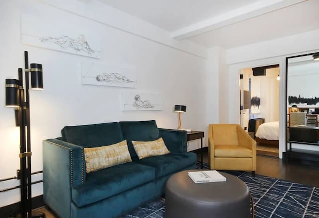 더 렌윅-갤러리 스위트, 킹사이즈침대 1개 및 소파베드-11