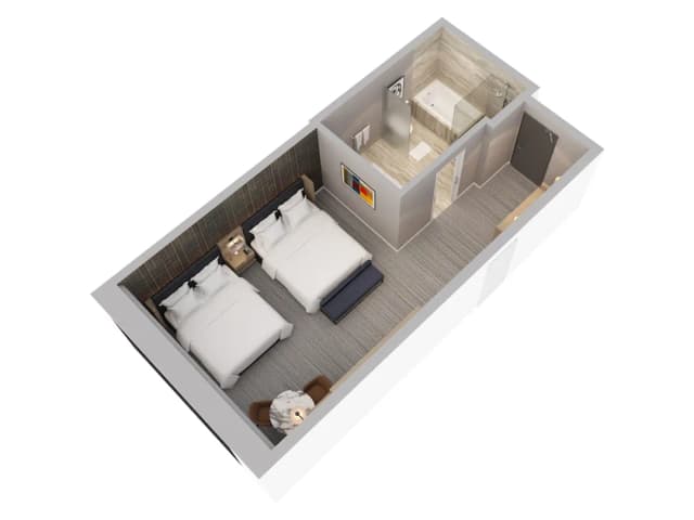 더 리츠칼튼, 시카고-클럽룸, 더블침대 2개, 시내 전망-5