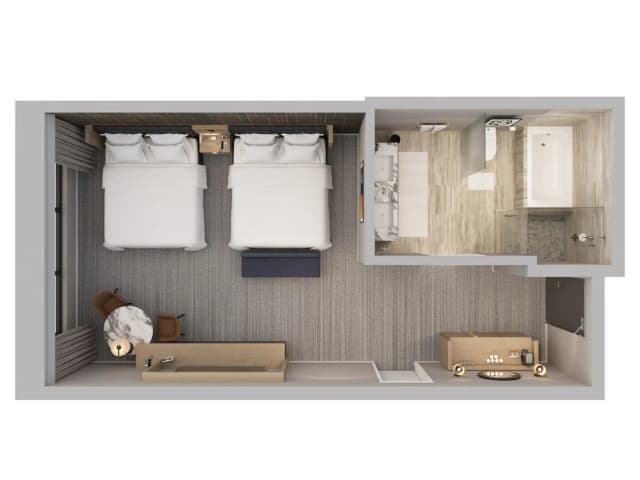 더 리츠칼튼, 시카고-클럽룸, 더블침대 2개, 시내 전망-6