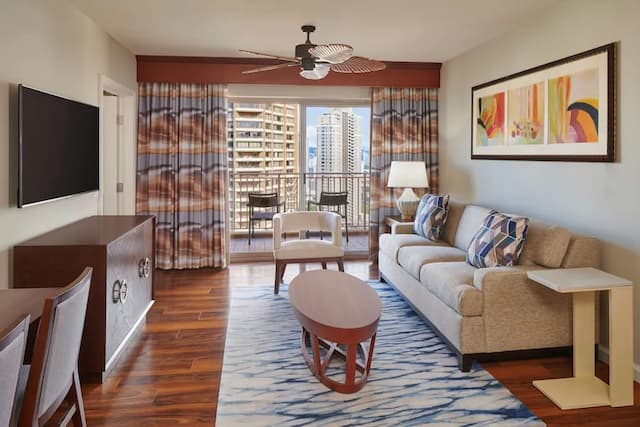 ヒルトン グランド バケーションズ クラブ グランド ワイキキアン ホノルル-スイート 1 ベッドルーム シティビュー (1 King w/Sofabed, Limited Ocean View)-5