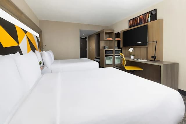 M 소셜 호텔 타임스 스퀘어 뉴욕-프리미어룸, 더블침대 2개 (Times Square)-2