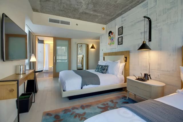 호텔 50 보워리 - 주아 드 비브르 바이 하얏트 계열 숙박 시설-룸, 더블침대 2개 (Manhattan Bridge View)-3