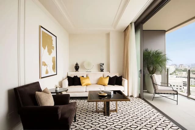 월도프 아스토리아 베벌리 힐스-주니어 스위트, 킹사이즈침대 1개, 코너 (Deluxe, High Floor)-1