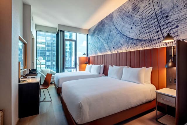 紐約時代廣場 Tempo by Hilton 飯店-客房, 2 張加大雙人床 (Hearing)-4