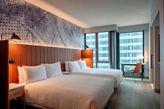 紐約時代廣場 Tempo by Hilton 飯店-客房, 2 張加大雙人床 (Hearing)-3