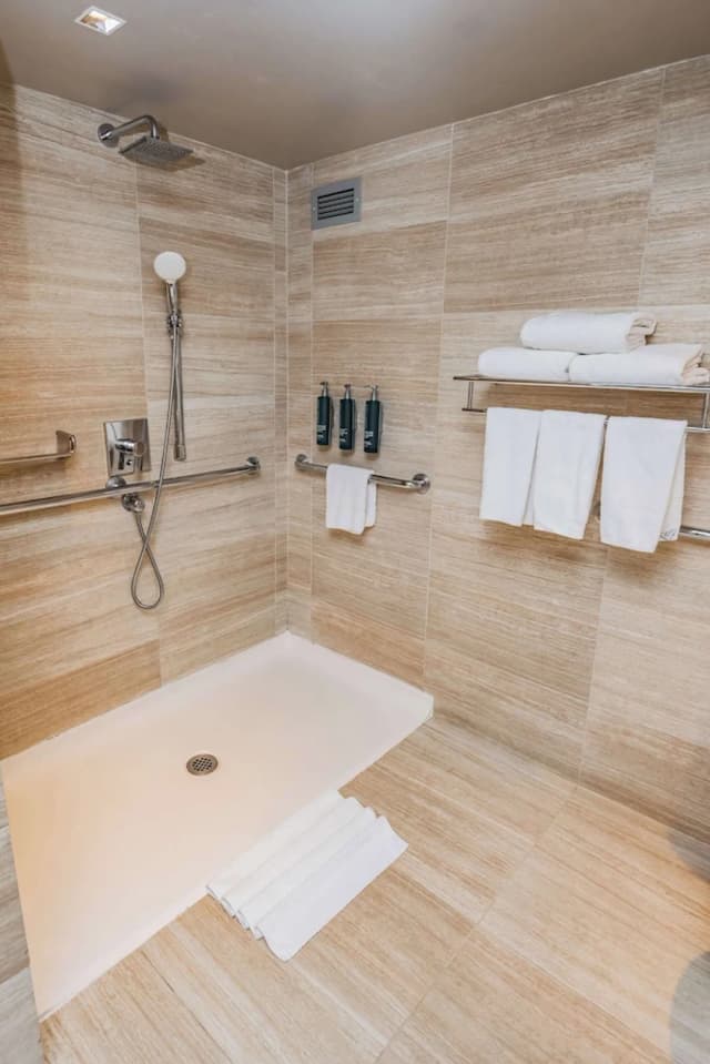 Millennium Hilton New York One UN Plaza-1 Bedroom Mobility Accessible Suite with 1 King Bed and Roll-In Shower-4