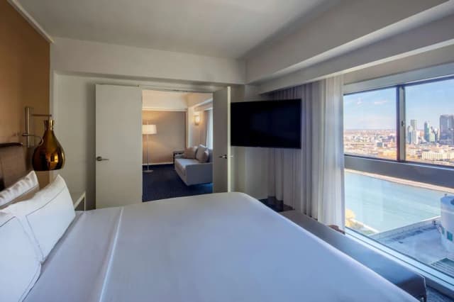 Millennium Hilton New York One UN Plaza-1 Bedroom Mobility Accessible Suite with 1 King Bed and Roll-In Shower-2