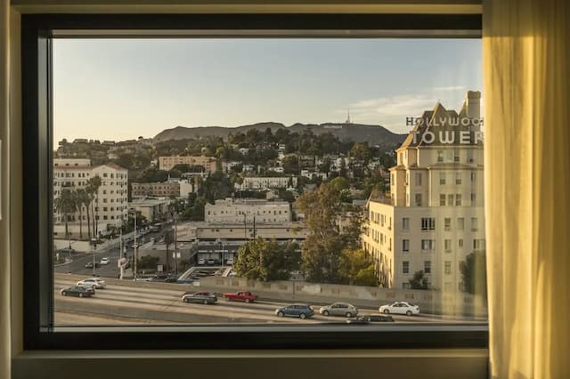 킴튼 에벌리 호텔 할리우드 바이 IHG-룸, 퀸사이즈침대 2개 (Hollywood Sign View)-4