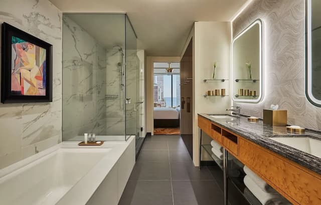 芝加哥總督飯店-豪華客房, 1 張特大雙人床, 湖景-6