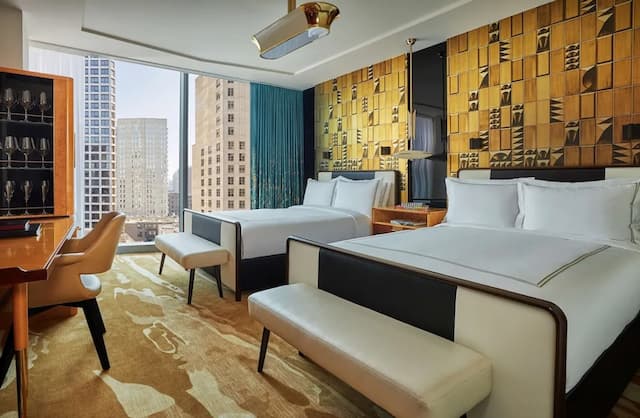 芝加哥總督飯店-豪華客房, 2 張加大雙人床-1