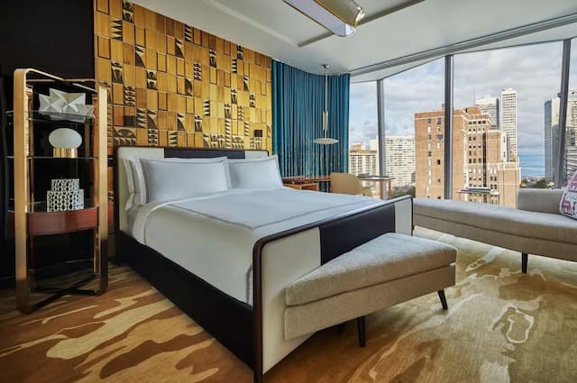 芝加哥總督飯店-頂級客房, 1 張特大雙人床, 湖景-2