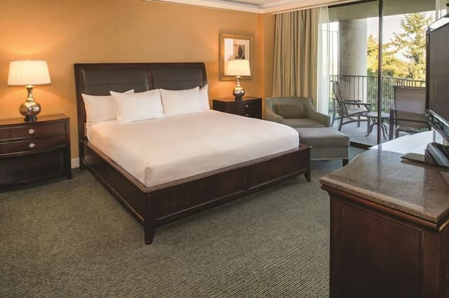 ダブルツリー バイ ヒルトン シアトル エアポート-スイート キングベッド 1 台 バルコニー マウンテンビュー-2