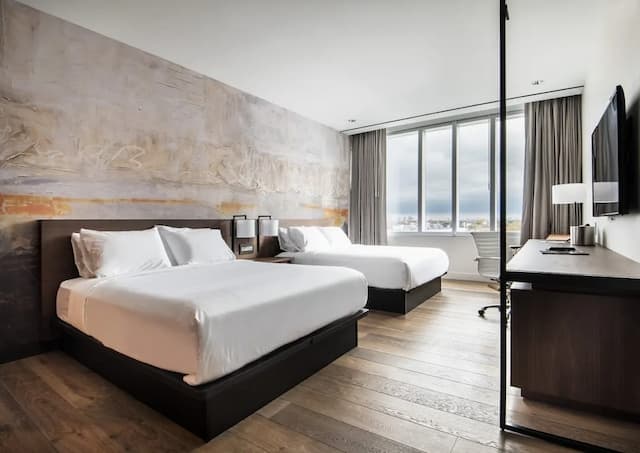 中城酒店-豪華客房, 2 張加大雙人床, 無障礙-1