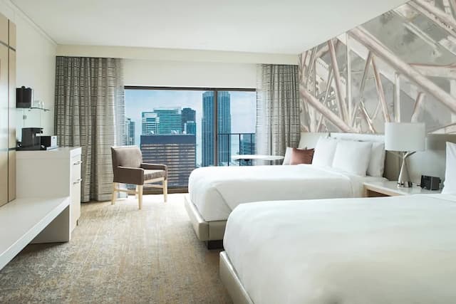 Chicago Marriott Downtown Magnificent Mile-Room, 2 Double Beds, City View (Hearing Accessible)-4