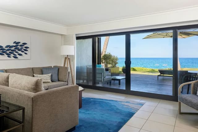 ワイレア・ビーチ・マリオット・リゾート＆スパ-ジュニア スイート キングベッド 1 台 オーシャンフロント (Ground floor)-4