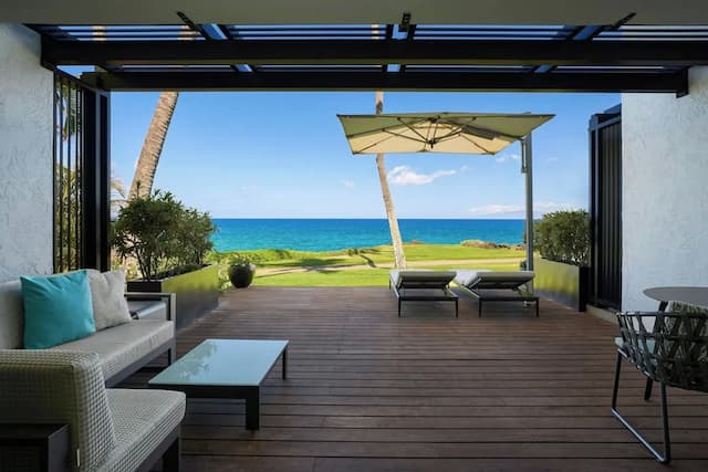 ワイレア・ビーチ・マリオット・リゾート＆スパ-ジュニア スイート キングベッド 1 台 オーシャンフロント (Ground floor)-5