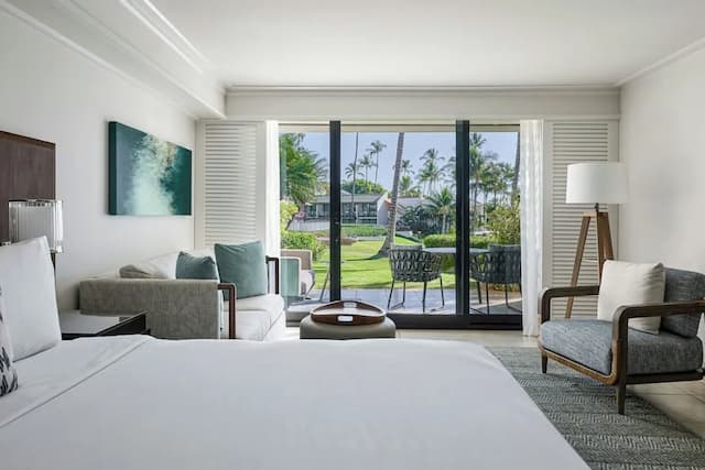 ワイレア・ビーチ・マリオット・リゾート＆スパ-ルーム キングベッド 1 台ソファーベッド付き パーシャル オーシャン ビュー (Balcony)-7