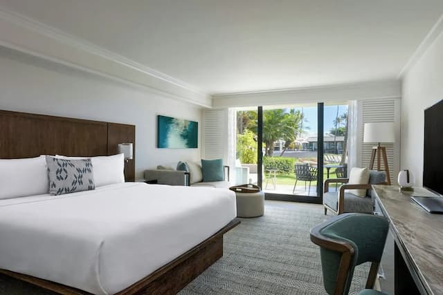 ワイレア・ビーチ・マリオット・リゾート＆スパ-ルーム キングベッド 1 台ソファーベッド付き パーシャル オーシャン ビュー (Balcony)-1