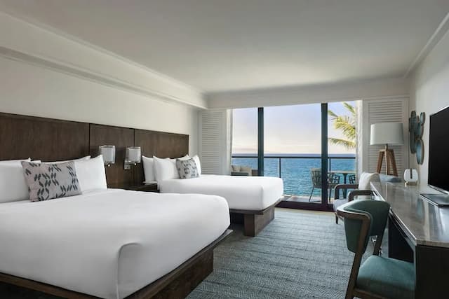 ワイレア・ビーチ・マリオット・リゾート＆スパ-ルーム クイーンベッド 2 台 バルコニー オーシャンフロント (Oceanfront)-1