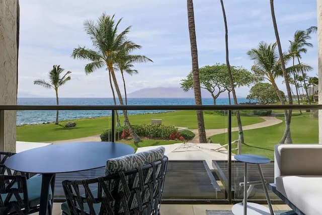 毛伊島萬豪懷里亞海灘渡假村-尊榮客房, 1 張特大雙人床, 海景 (Balcony)-9