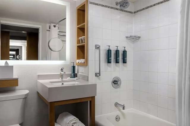 New York Hilton Midtown-客房, 1 张特大床, 浴缸 (Hearing)-5