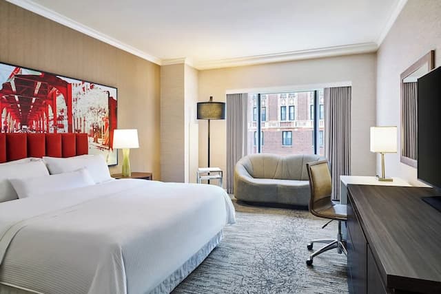 芝加哥密西根大街威斯汀飯店-客房, 1 張特大雙人床-1