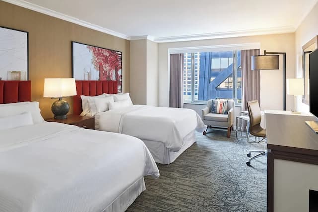 芝加哥密西根大街威斯汀飯店-客房, 2 張標準雙人床-1