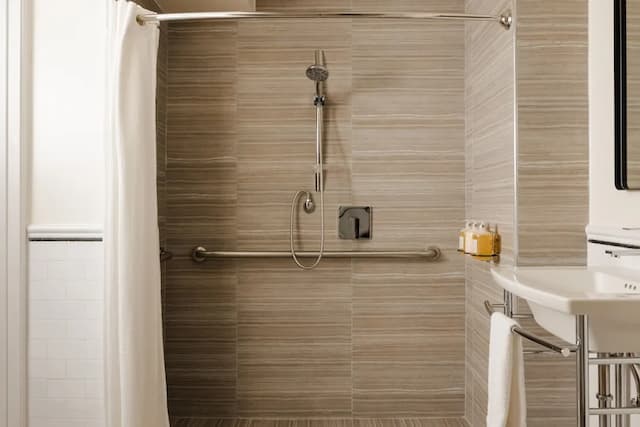 호텔 비쥬-디럭스룸, 퀸사이즈침대 1개, 장애인 지원 욕조-9