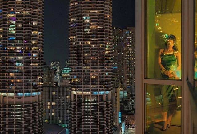 シウィット シカゴ ヒルトン  ホテル-プレミアム ルーム キングベッド 1 台 簡易キッチン-5