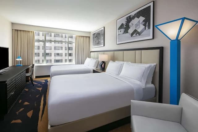 シウィット シカゴ ヒルトン  ホテル-ルーム クイーンベッド 2 台 バリアフリー 浴槽 (Mobility)-1