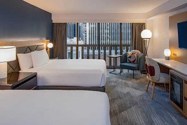 ハイアット リージェンシー サンフランシスコ-ルーム クイーンベッド 2 台 バルコニー シティビュー-2