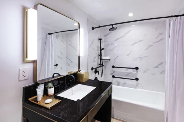 C. 볼드윈, 큐리오 컬렉션 바이 힐튼-룸, 퀸사이즈침대 2개, 장애인 지원, 욕조 (Hearing & Mobility)-6