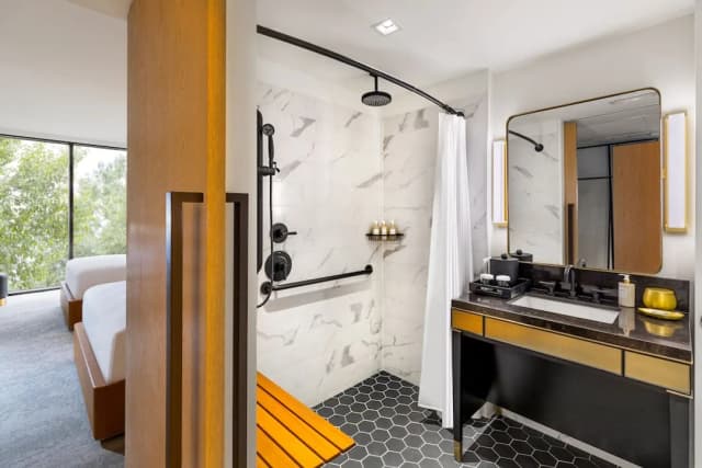 C. 볼드윈, 큐리오 컬렉션 바이 힐튼-룸, 퀸사이즈침대 2개, 장애인 지원, 욕조 (Hearing & Mobility)-5