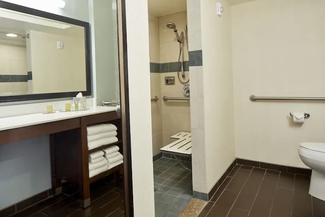 ダブルツリーbyヒルトン・アラナ - ワイキキ・ビーチ-ルーム キングベッド 1 台 バリアフリー (City/Mountain View, Roll-in Shower)-6