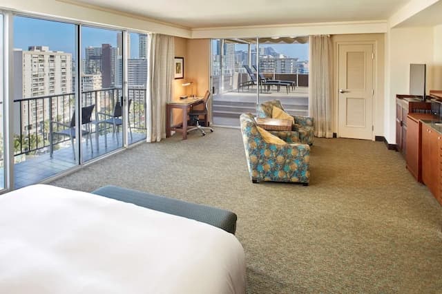 ダブルツリーbyヒルトン・アラナ - ワイキキ・ビーチ-スイート キングベッド 1 台ソファーベッド付き (Manoa Suite, Deck, Park Ocean View)-1