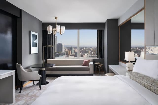 The Ritz-Carlton, Los Angeles-华丽客房, 1 张特大床, 城市景观-4