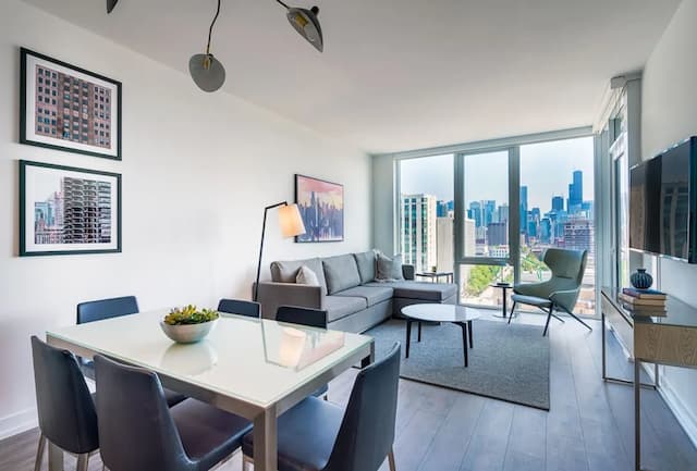 Level Chicago – Old Town-行政套房, 1 张特大床和 1 张沙发床, 城市景观-1