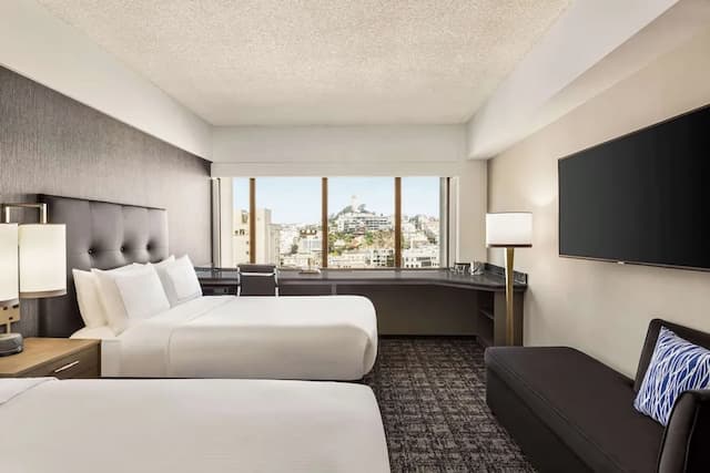 ヒルトン サンフランシスコ フィナンシャル ディストリクト-ルーム ダブルベッド 2 台-4