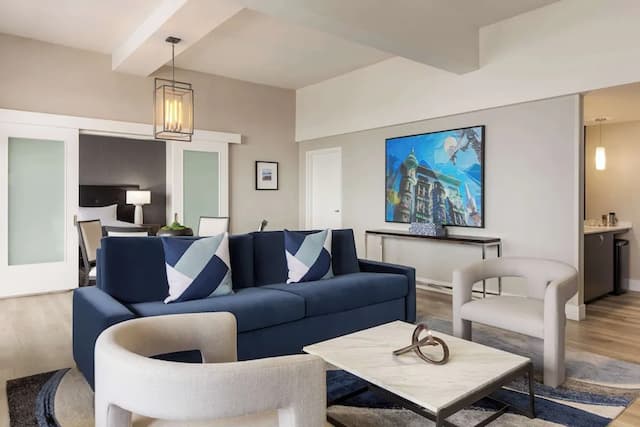 ヒルトン サンフランシスコ フィナンシャル ディストリクト-プレジデンシャル スイート キングベッド 1 台 バルコニー ベイビュー-4