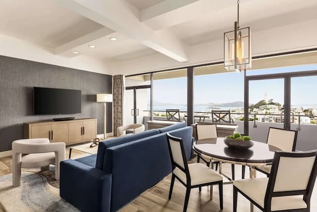 ヒルトン サンフランシスコ フィナンシャル ディストリクト-プレジデンシャル スイート キングベッド 1 台 バルコニー ベイビュー-5