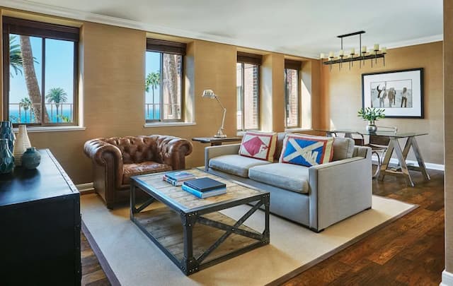 Fairmont Miramar Hotel-套房, 1 张特大床和 1 张沙发床, 海洋景观 (Miramar)-1