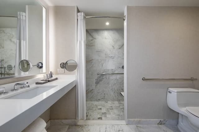 JW Marriott Essex House New York-小型套房, 1 张特大床和 1 张沙发床 (Mobility Accessible, Roll-In Shower)-4