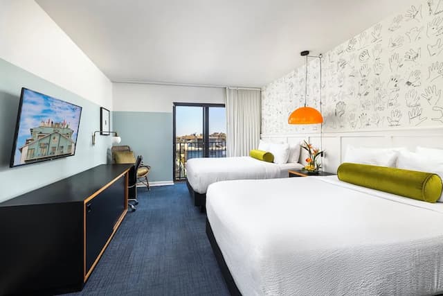 歐文酒店-客房, 2 張加大雙人床, 部分海景-2