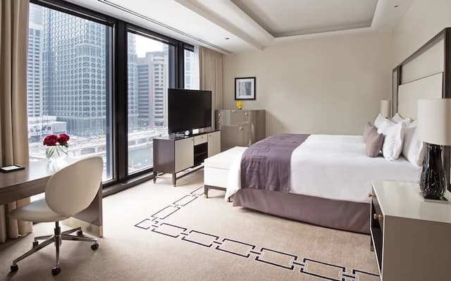 더 랭햄, 시카고-프리미어룸, 킹사이즈침대 1개, 강 전망 (Premier)-1