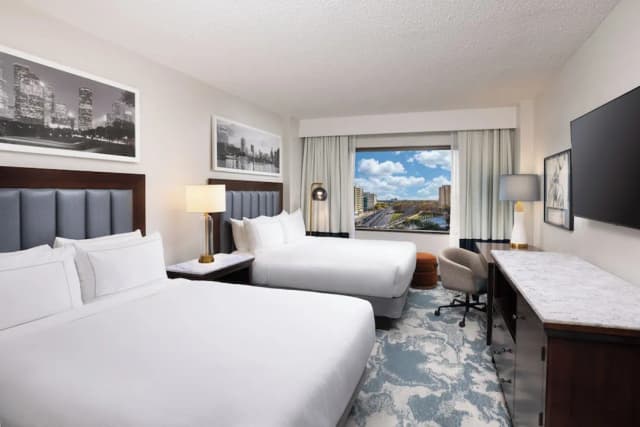休士頓醫療中心希爾頓逸林套房飯店-客房, 2 張加大雙人床-1