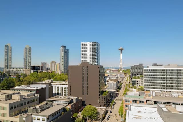 西雅圖 Astra 飯店, 萬豪 A Tribute Portfolio 飯店, South Lake Union-客房, 1 張特大雙人床, 邊間-5