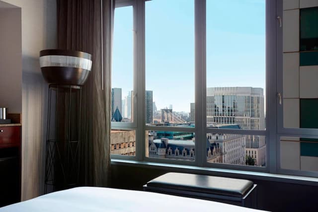 紐約布魯克林橋萬豪酒店-客房, 2 張標準雙人床, 城市景-5