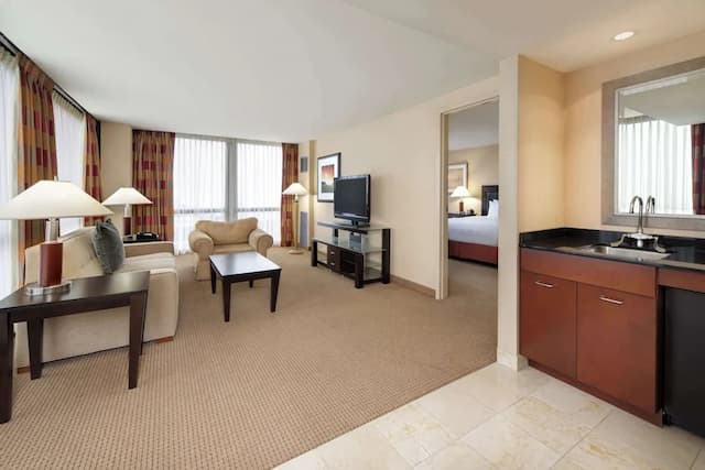 힐튼 시카고 오헤어 에어포트-패밀리 스위트, 킹사이즈침대 1개, 장애인 지원, 욕조-4