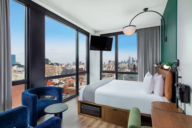 목시 NYC 로어 이스트 사이드-이그제큐티브룸, 킹사이즈침대 1개, 시내 전망-3