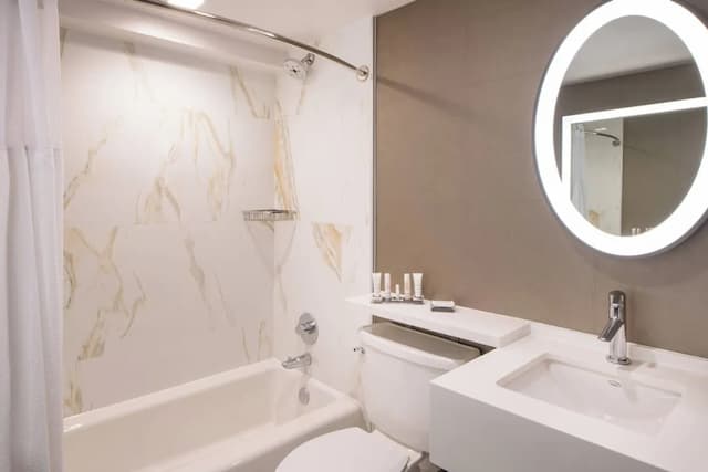 Beverly Hills Marriott-客房, 1 张特大床 (Mobility/Hearing Accessible, Tub)-5